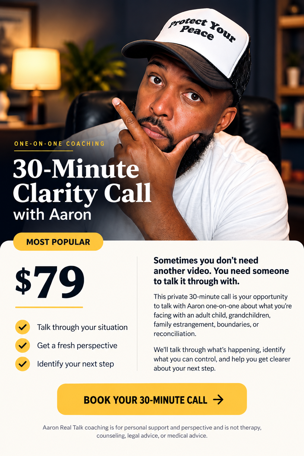 30-Minute Clarity Call with Aaron — $79