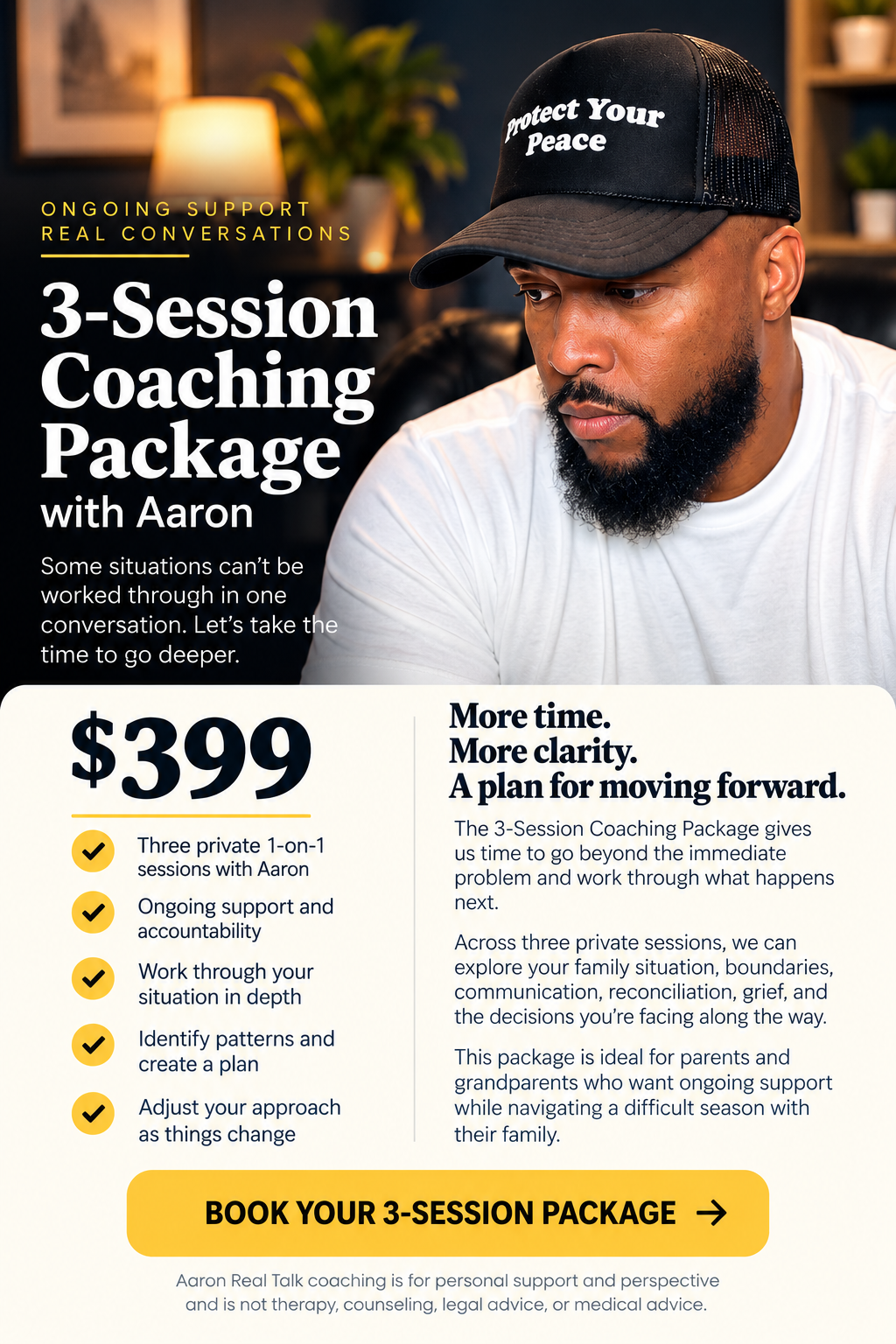 3-Session Coaching Package with Aaron — $399